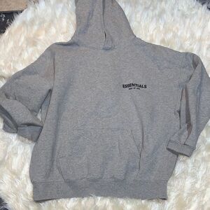 ESSENTIALS Men’s Gray Crewneck Hoodie